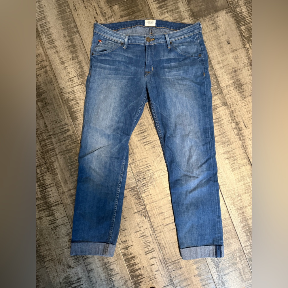 Hudson Jeans Women’s Blue Slim Straight Jeans with Cuff